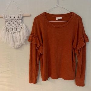 Ruffle sleeve top
